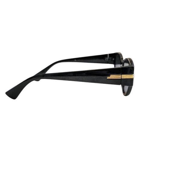 Sean John Solid Black Gold Cat-Eye Sunglasses NYC Club Style w NEW Leather Case - Picture 5 of 16
